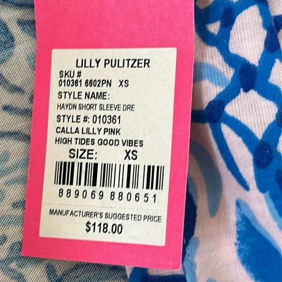 ⭐️NWT!⭐️Lilly Pulitzer Haydn Mini Dress Sz XS w MEASUREMENTS in Calla Lilly Pink - Picture 3 of 15